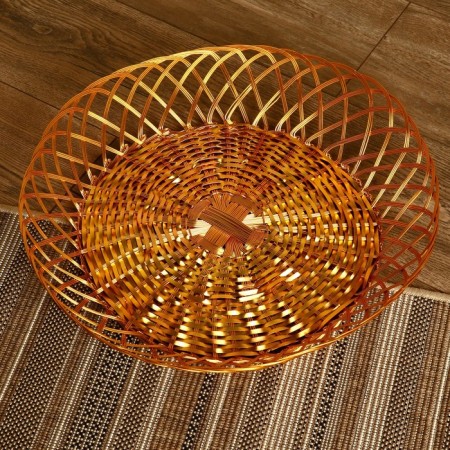 Irfan fruit basket aluminum, 46x46x9 cm