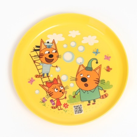A set of children's dishes three cats "Training", (plate, bowl, glass, spoon)-6