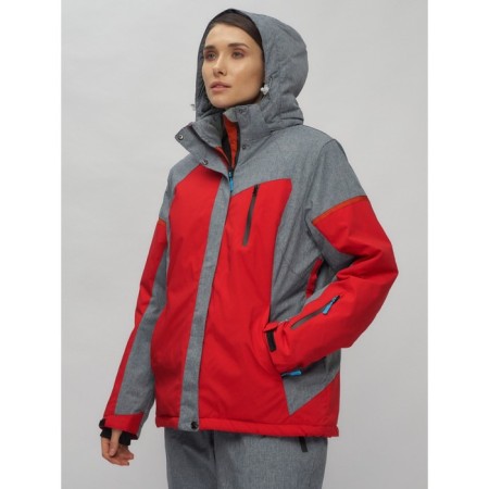 Ski suit female, size 52, red color-3