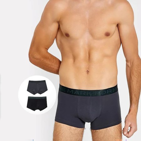Set of men's panties boxers (2 pcs), graphite/black color, size 52 (xl)