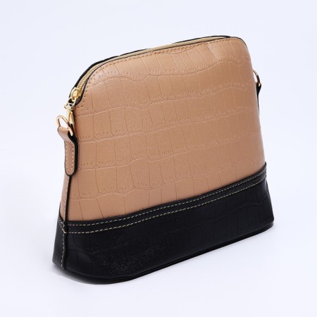Cross-Bodi Bag on a zipper, beige color-1