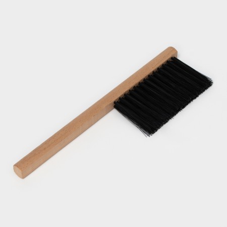 Brush - technical flush, 29 × 2.5 × 1.6 cm, three -row, 39 bundles, beech, synthetic fiber black-5