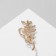 Brooch "Branch" with a pearl, the color is white in gold
