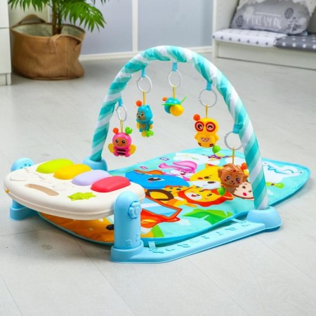 Developing rug "Girafics", with a piano, blue-12