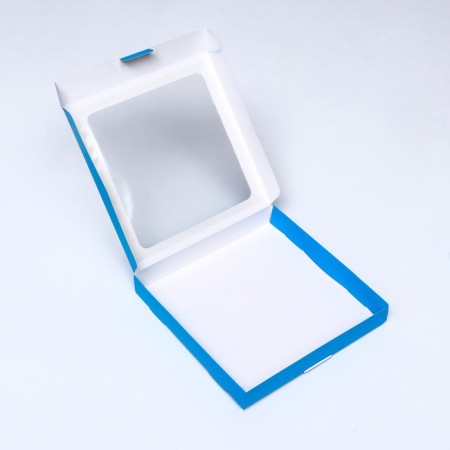 Self -assembly box with a blue window, 21 x 21 x 3 cm-3
