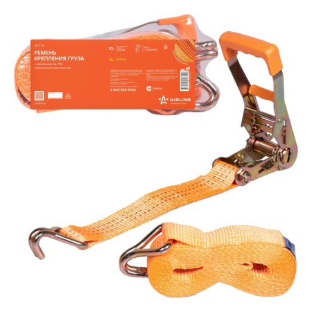 Cargo fastening belt with a template AIRLINE AS-T-13, 6 m, 10 t