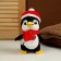 Soft toy "Penguin" in a hat, 20 cm, black color