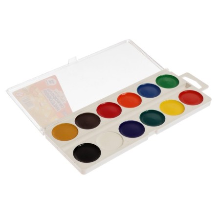 Watercolor 12 colors Calligrata, honey, without brush, plastic, mix-4