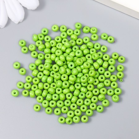 Glass beads 6/0 "Green Lime" 15 g-1
