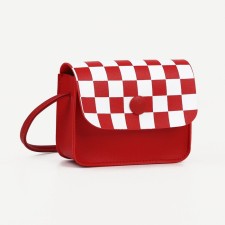 Baby bag on magnet, long belt, red color