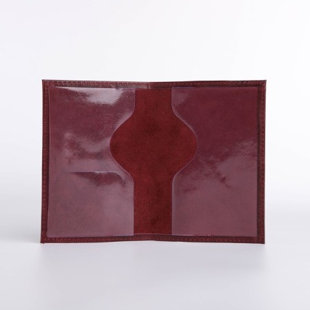 Cover for passport, burgundy color-5