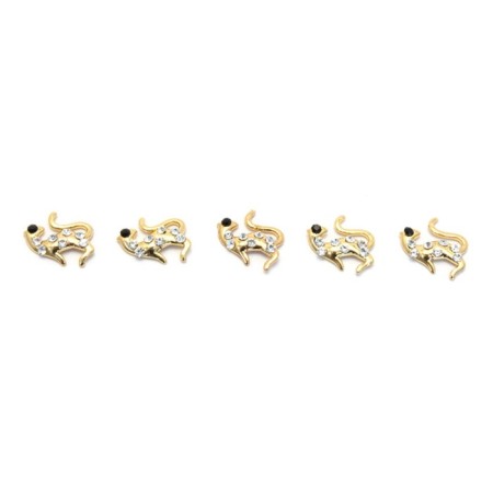 Metal fittings Pole "Golden Surita", with rhinestones, 2 pcs