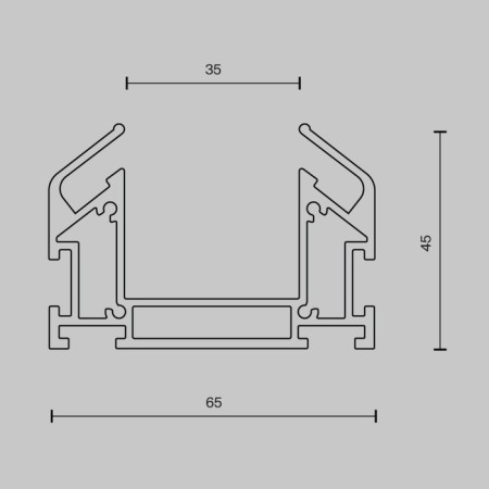 Technical tra005MP-312S Accessories for Tracks Trinity, 2000x65x45 mm, white color-7