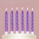 Candles for the cake, purple, 8 pcs.
