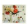 Carty clock is wall-mounted, interior "flowers in a vase", silent, 25 x 20 cm