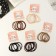 Hair elastic band "Milena" (set 4 pcs) weaving, 4 cm, mix
