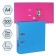 A4, 75 mm, Lamark, PVC, double-sided coating, metal edging, pocket for a spine, collected, blue/pink