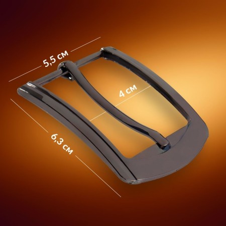 A belt buckle, 6.3 × 5.5 cm, 40 mm, black nickel color-1