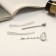 Invisibility for hair "Amelia" (set 4 pcs) heart, 6 cm, silver