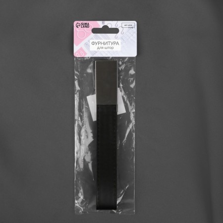 Catch for curtains from leatherette, 35 × 2.5 cm, black color-3