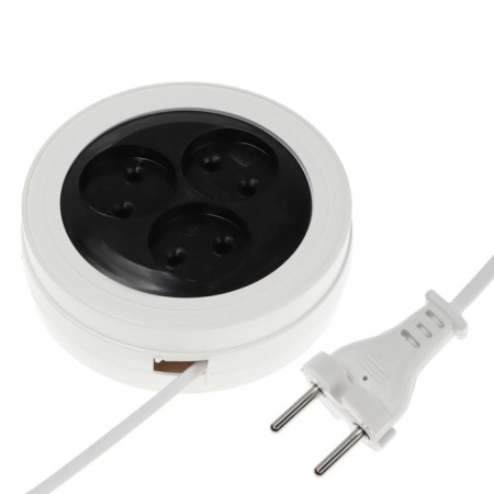 Luazon Lighting Eco extension cord, 3 sockets, 1.5 m, 6 A, 1300W, SHVVP 2x0.5 mm2, without salary-1