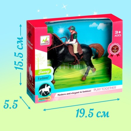 Set of a game horse with a doll, with accessories-6