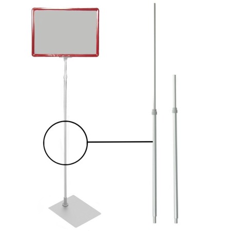 Pipe for advertising racks, telescopic 55-97 cm, d = 12 cm lower, d = 9 cm upper