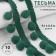 Decorative braid with pompons, 25 ± 5 mm, 9.1 ± 0.5 m, green color