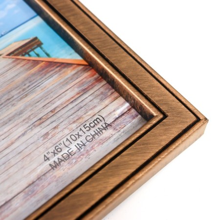 Photo frame plastic in 10 photos 10x15 cm "Anchor and storm" Dark gold 41x68 cm-2