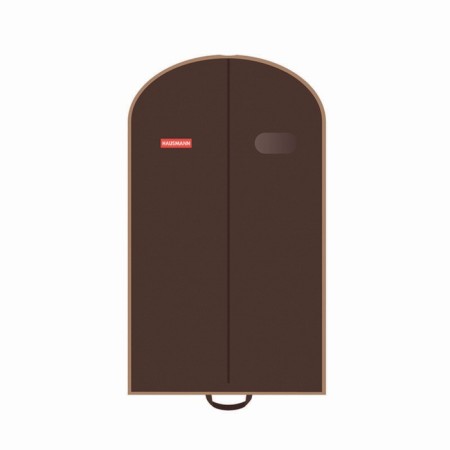 Hausmann volumetric clothing cover, with oval PVC and handles window, 60x100x10 cm, brown