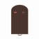 Hausmann volumetric clothing cover, with oval PVC and handles window, 60x100x10 cm, brown