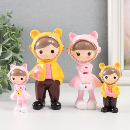 Souvenir Polystone "Kata Myshek kids" set 4 pcs 2.5x3x7 4.5x4x4x12 cm