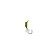 Mormyshka column black, lime abdomen + ball white, weight 0.6 g