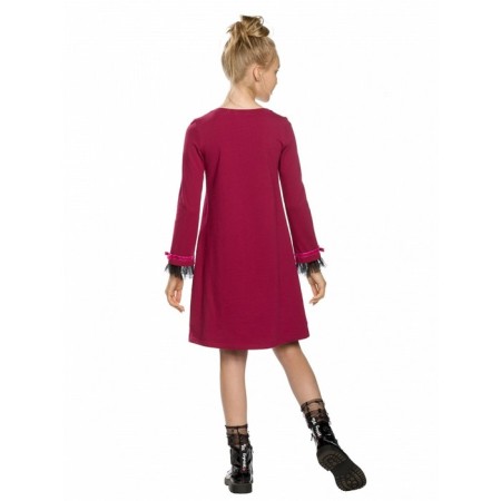 Dress for girls, height 116 cm, raspberry color-1