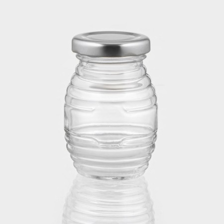 Glass jar for spices with a metal lid "Bogok", 100 ml, 5 × 7.8 cm