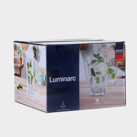 A set of glasses “Time of tasting. Long-Drink ", glass, 420 ml, 4 pcs-4