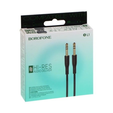 Audio Borofone BL1, Jack 3.5 mm (M) -Jack 3.5 mm (M), TPE braid, 1 m, black-8