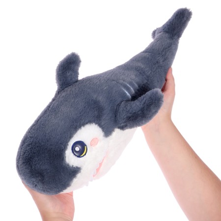 Soft toy "Shark", dark gray color, 45 cm-7