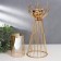 Summary Metal for 1 candle "FARCH WITH Gold balls" gold 37x12x12 cm