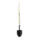 Baying shovel, acute, l = 150 cm, American type, wooden varnished stalk, luxe