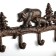 Decorative metal hooks "Bear with a teddy bear in the forest" 14.5x33x2.5 cm