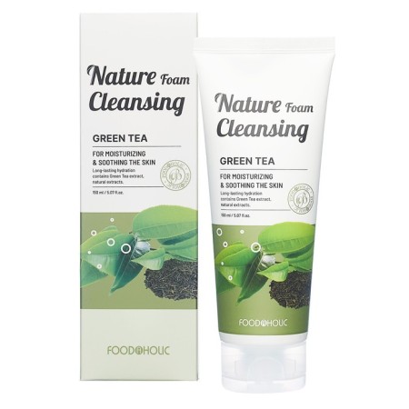 Foam for washing Foodahlic, moisturizing, with green tea extract, 150 ml