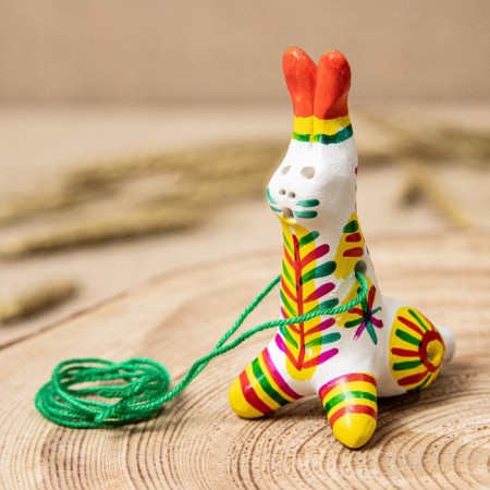 Filimonovskaya toy - whistle "Hare"-12