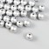 Set of beads "needlework" plastic, diameter 10 mm, 25 g, silver