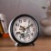 Clock - desktop an alarm clock "Eiffel Tower", discrete move, d -8.5 cm, 10 x 11 cm, aa