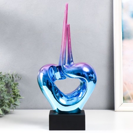 Souvenir Ceramics "Abstraction. Heart" Lilac-blue 9.5x20x41 cm