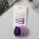 Hair set "Mira" (4 invisibles-5 cm, 8 elastic bands-3.5 cm) lilac