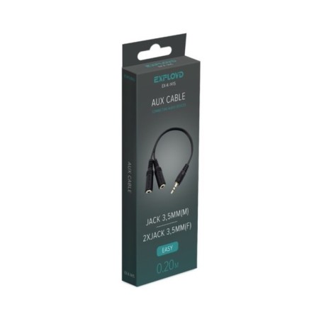 Adapter Exployd Ex-K-1415, Jack 3.5-2xjack 3.5, for micro and headphones, 0.2 m, black-2