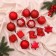 A set of jewelry plastic 14 pcs "Daisy" (8 balls D-6 cm, 6 figures) red
