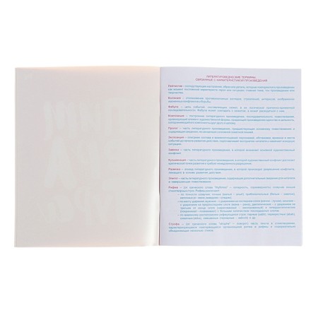 Subject “Domino”, 48 sheets in a ruler, “literature”, plastic cover, offset block-1